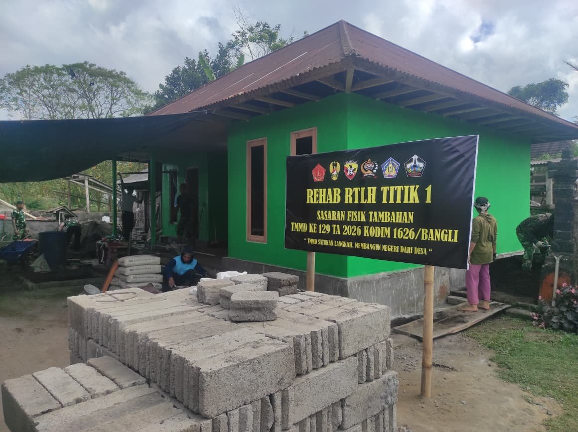 Perubahan Rumah I Wayan Pasta Jadi Bukti Nyata TMMD Bangun Harapan Baru di Desa Sekardadi