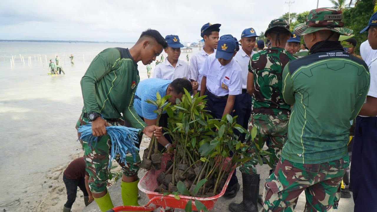 Program Bersatu dengan Alam Diwujudkan Satgas TMMD Ke-129 Kodim 1311/Morowali