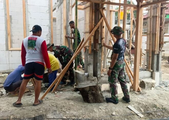 Sinergi Tanpa Lelah, Satgas TMMD 129 dan Warga Tlemang Bahu-Membahu Kebut Pembangunan Rutilahu