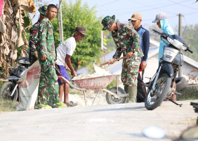 ​Tak Sekedar Slogan, Kemanunggalan TNI dan Rakyat di Satgas TMMD Ke-129 Kodim 0812/Lamongan Nyata Membangun Negri dari Desa Tlemang