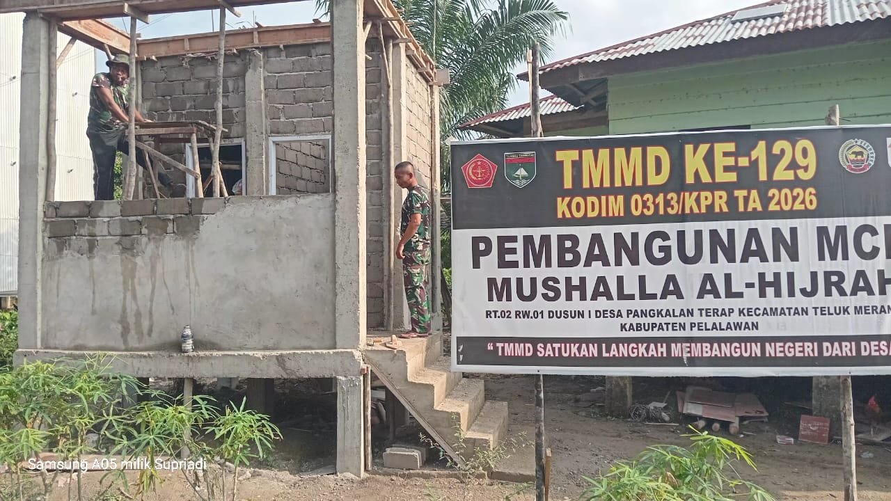 Prestasi Bersama, MCK Mushala Al-Hijrah Hampir Rampung Berkat TMMD