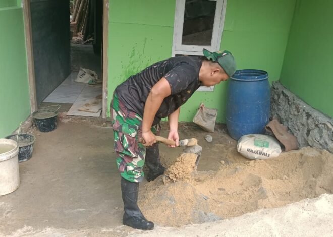 Semangat TMMD Tak Pernah Padam, Rumah Bapak Syahrul Kian Nyaman Berkat Gotong Royong TNI dan Warga