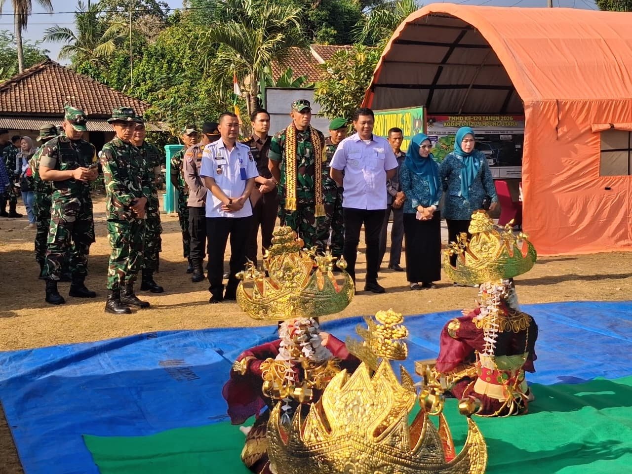 Tim Wasev Mabesad Tinjau Pelaksanaan TMMD ke-129 Kodim 0412/Lampung Utara.