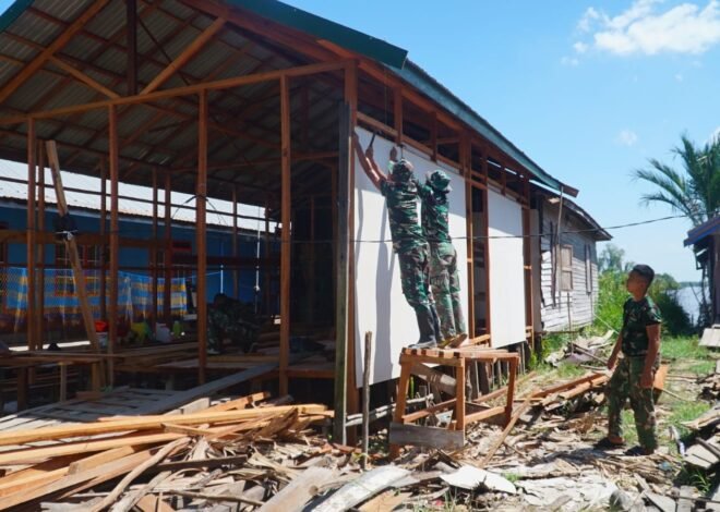 Pemasangan Kalsibut Percepat Penyelesaian RTLH Sasaran 5 TMMD Kodim 1011/Kuala Kapuas