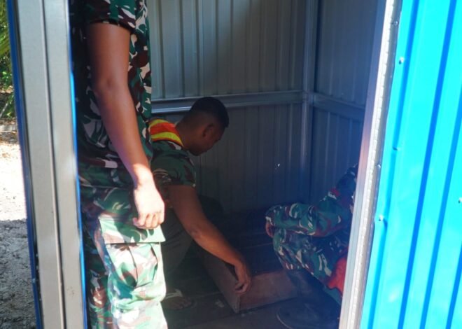 Gotong Royong Satgas TMMD dan Warga Percepat Pembangunan MCK Sasaran 4
