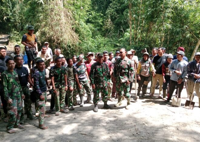 Rabat Beton TMMD Ke-129 Kodim 1626/Bangli Dikebut, Sinergi TNI dan Warga Percepat Pembangunan Desa