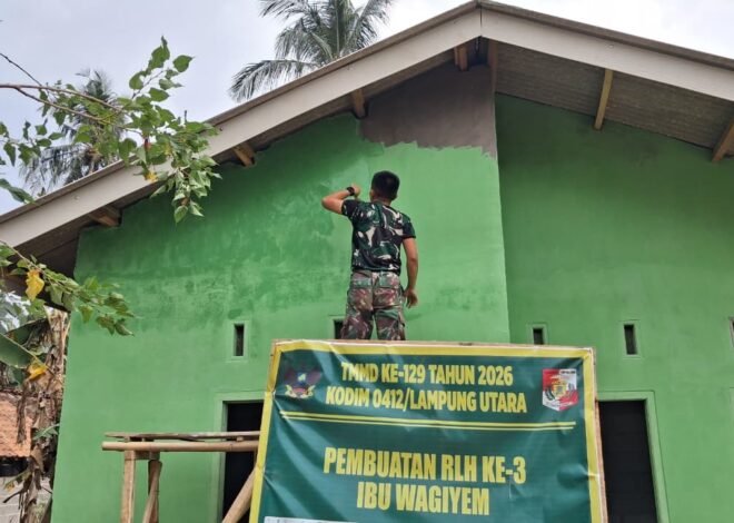 TMMD ke-129 Kodim 0412/LU: Pengecatan Lapis Kedua, Rumah Ibu Wagiyem Makin Berkilau