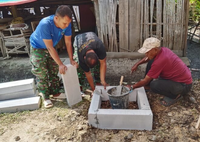 Satgas TMMD Kodim 1407/Bone Buat Prasasti RTLH Ibu Rosnawati sebagai Penanda Hasil Pembangunan