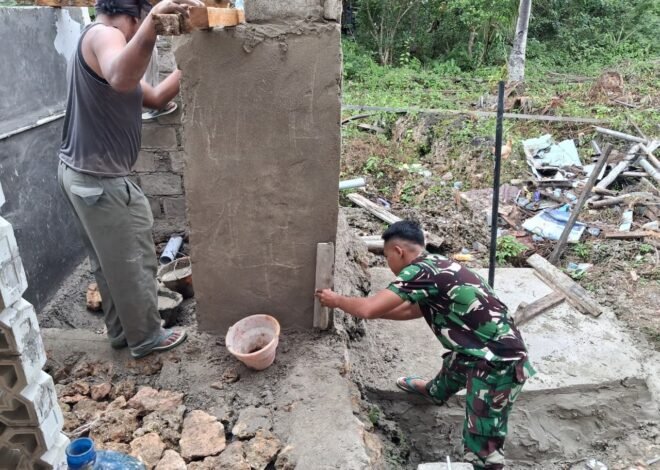 Pembangunan MCK Masjid di Desa Umbele Lama Terus Berjalan, Satgas TMMD dan Warga Perkuat Gotong Royong