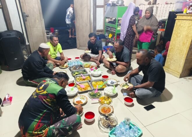 Satgas TMMD Bersama Masyarakat Makan Bersama, Wujud Nyata Kemanunggalan TNI dengan Rakyat