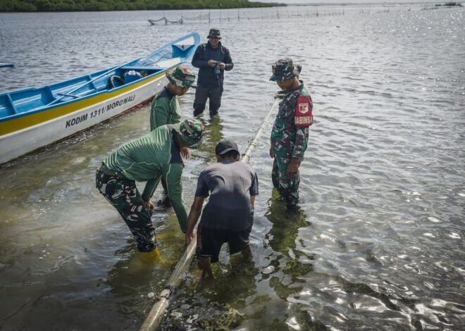 Satgas TMMD Ke-129 Kodim 1311/Morowali Survei Titik Sumber Manunggal Air Bersih di Desa Panimbawang