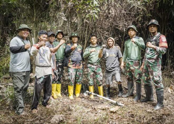 Kolaborasi Masyarakat dan Satgas TMMD Percepat Pembangunan Manunggal Air Bersih