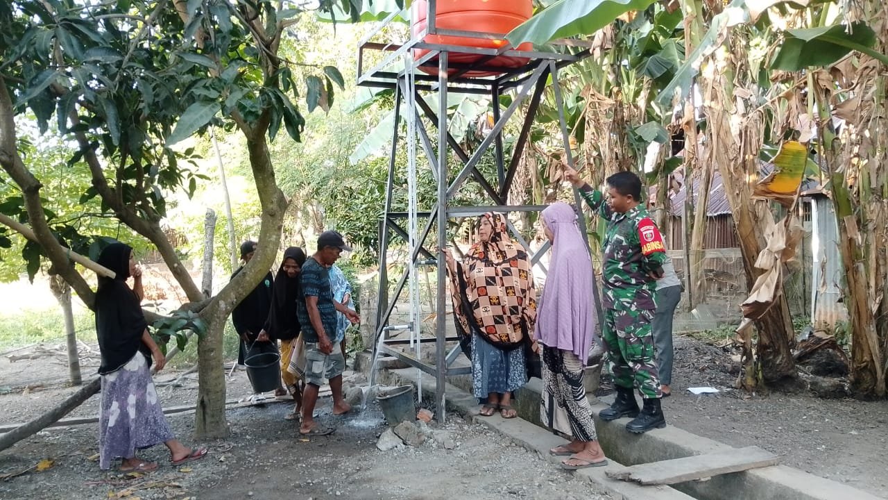 Setetes Harapan Jadi Kenyataan, Sumur Bor TMMD Ke-129 Kodim 1404/Pinrang Hadirkan Air Bersih bagi Warga Tanratuo
