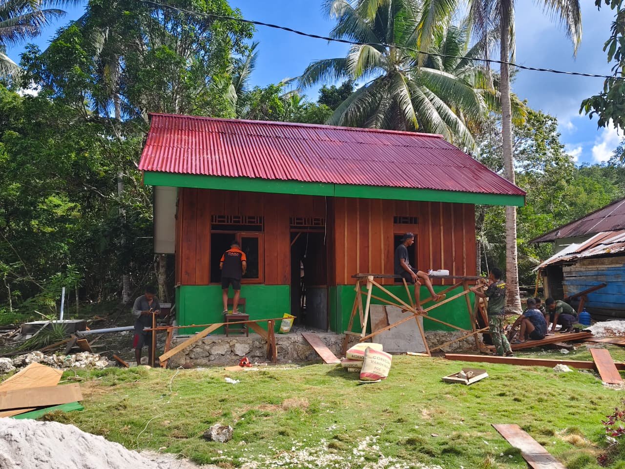 Rumah Type 36 TMMD Ke-129 di Sorong Selatan Hampir Selesai