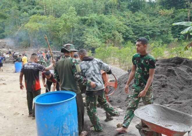 Pemanfaatan Tiga Mesin Molen Tingkatkan Efisiensi Pembangunan Rabat Beton TMMD Ke-129