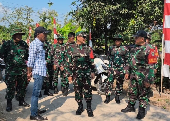 Komandan Korem 063/SGJ Tinjau Pelaksanaan TMMD ke-129 Kodim 0620/Kabupaten Cirebon di Desa Luwung Kencana