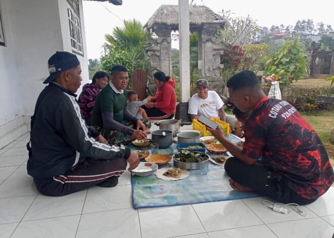 Kehangatan Jamuan Warga Warnai Pelaksanaan TMMD Ke-129 Kodim 1626/Bangli