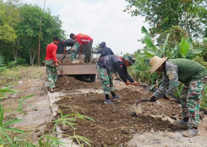 Penimbunan Badan Jalan Jadi Tahapan Penting Pembangunan Infrastruktur TMMD Ke-129
