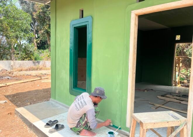 TMMD Ke-129 Kodim 0608/Cianjur Terus Kebut Rutilahu, Rumah Bapak Gilang Makin Mendekati Tahap Penyelesaian