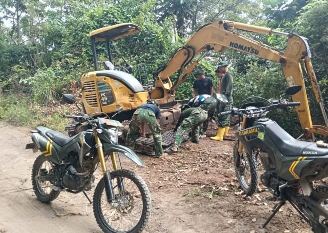 Perawatan Excavator Jadi Kunci Kelancaran Pekerjaan Jalan TMMD ke-129 Kodim 1407/Bone