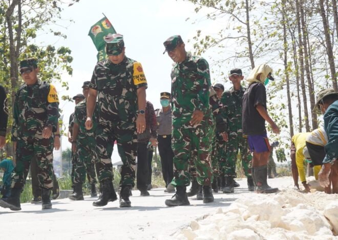Tinjau Langsung Kualitas Rabat Beton, Tim Wasev TMMD 129 Apresiasi Kerja Keras Satgas dan Warga Desa Tlemang