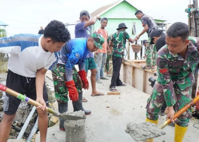 Antusiasme Warga Kepulauan Umbele Sambut TMMD Ke-129 Kodim 1311/Morowali