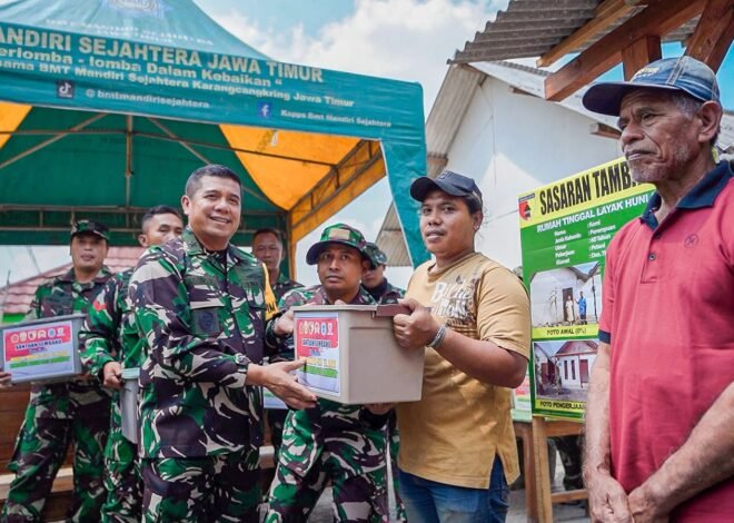 Kunjungan Wakil Asisten Kasal TNI untuk Menyemangati Pembangunan RTLH di Lamongan