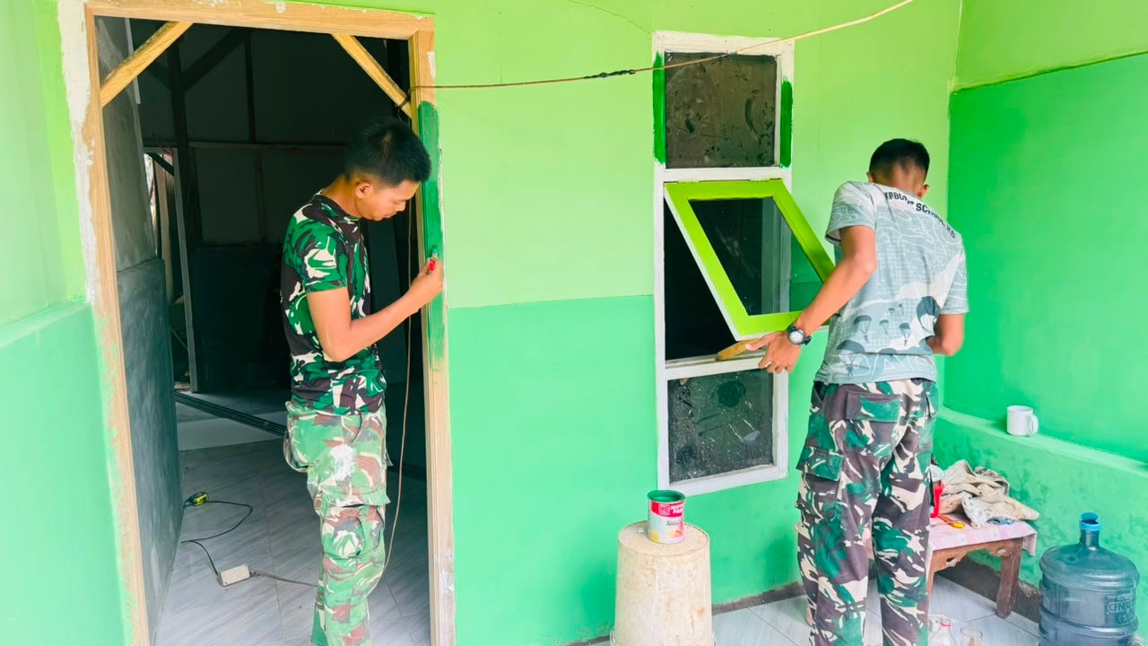 Rumah Siswanto Kian Indah, Sentuhan Akhir Satgas TMMD Hadirkan Hunian Layak