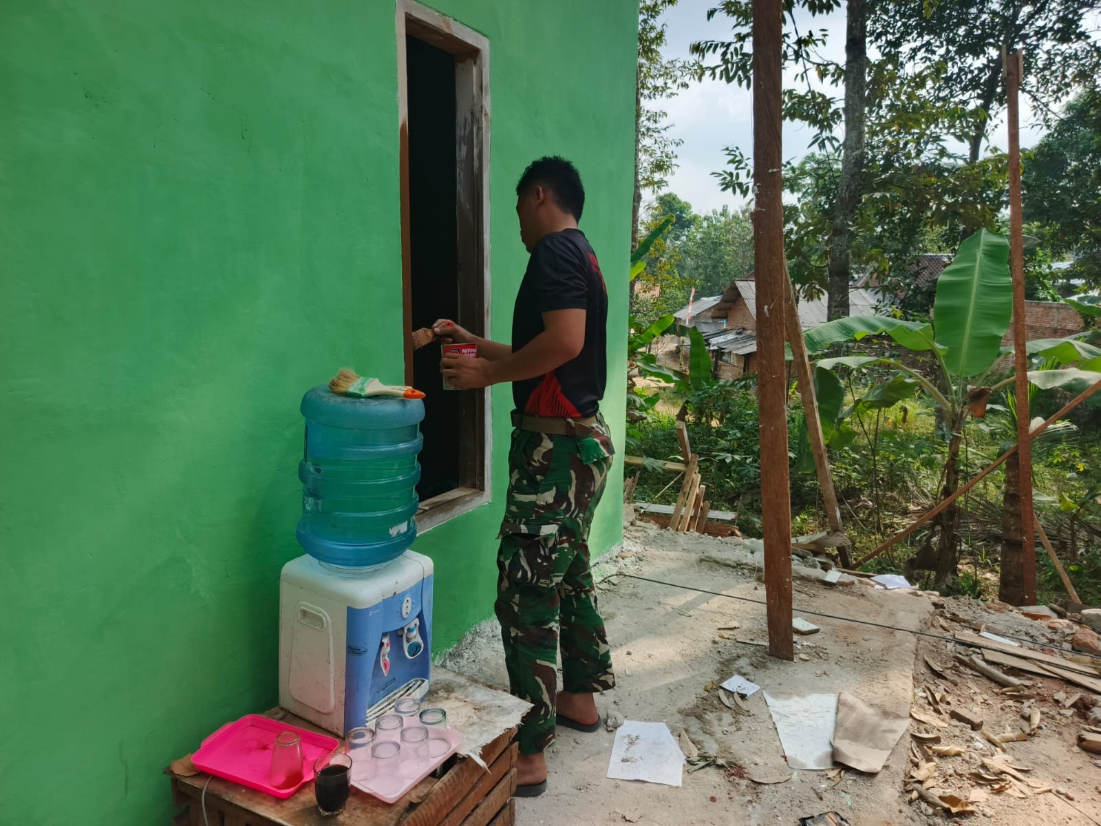 TMMD Ke-129 Kodim 0410/KBL Percepat Pembangunan, Rumah Bapak Hendi Kian Nyaman Dihuni