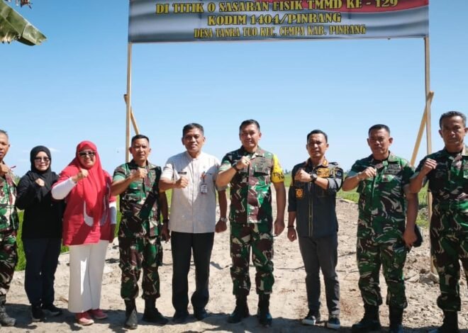 Pastikan TMMD Tepat Sasaran, Marsma TNI Arifaini Nur Dwiyanto Pimpin Wasev TMMD Ke-129 Kodim 1404/Pinrang