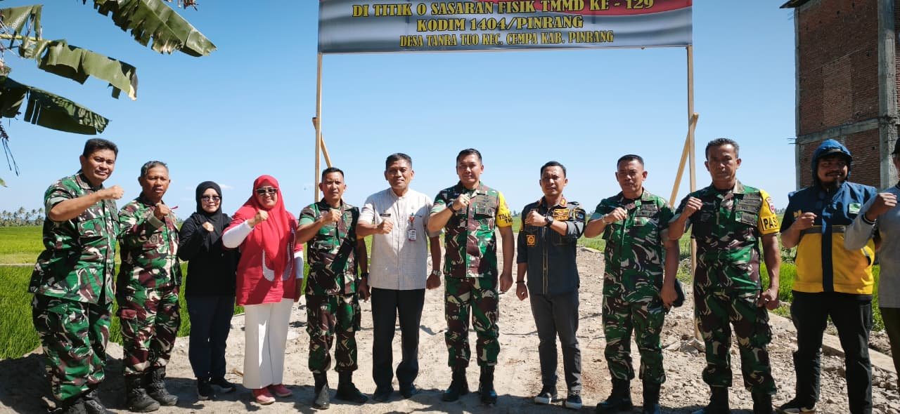 Pastikan TMMD Tepat Sasaran, Marsma TNI Arifaini Nur Dwiyanto Pimpin Wasev TMMD Ke-129 Kodim 1404/Pinrang