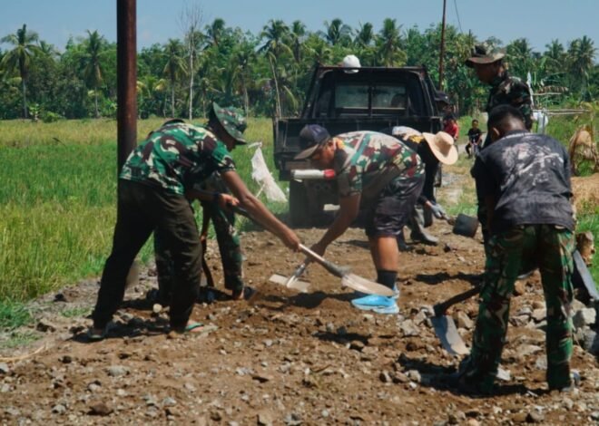 Penimbunan Badan Jalan 1,2 Kilometer Terus Dikebut, Satgas TMMD Ke-129 Optimalkan Progres Pembangunan