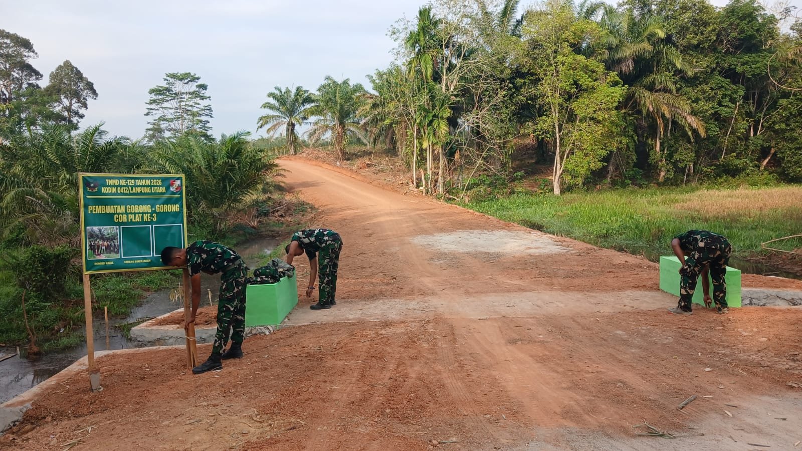 Target Pengecatan Gorong-Gorong Capai 100 Persen, Sasaran TMMD Ke-129 Kodim 0412/LU Tuntas