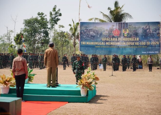 Bupati Lombok Tengah Pimpin Pembukaan TMMD ke-130, Warga Satu Visi Membangun Desa