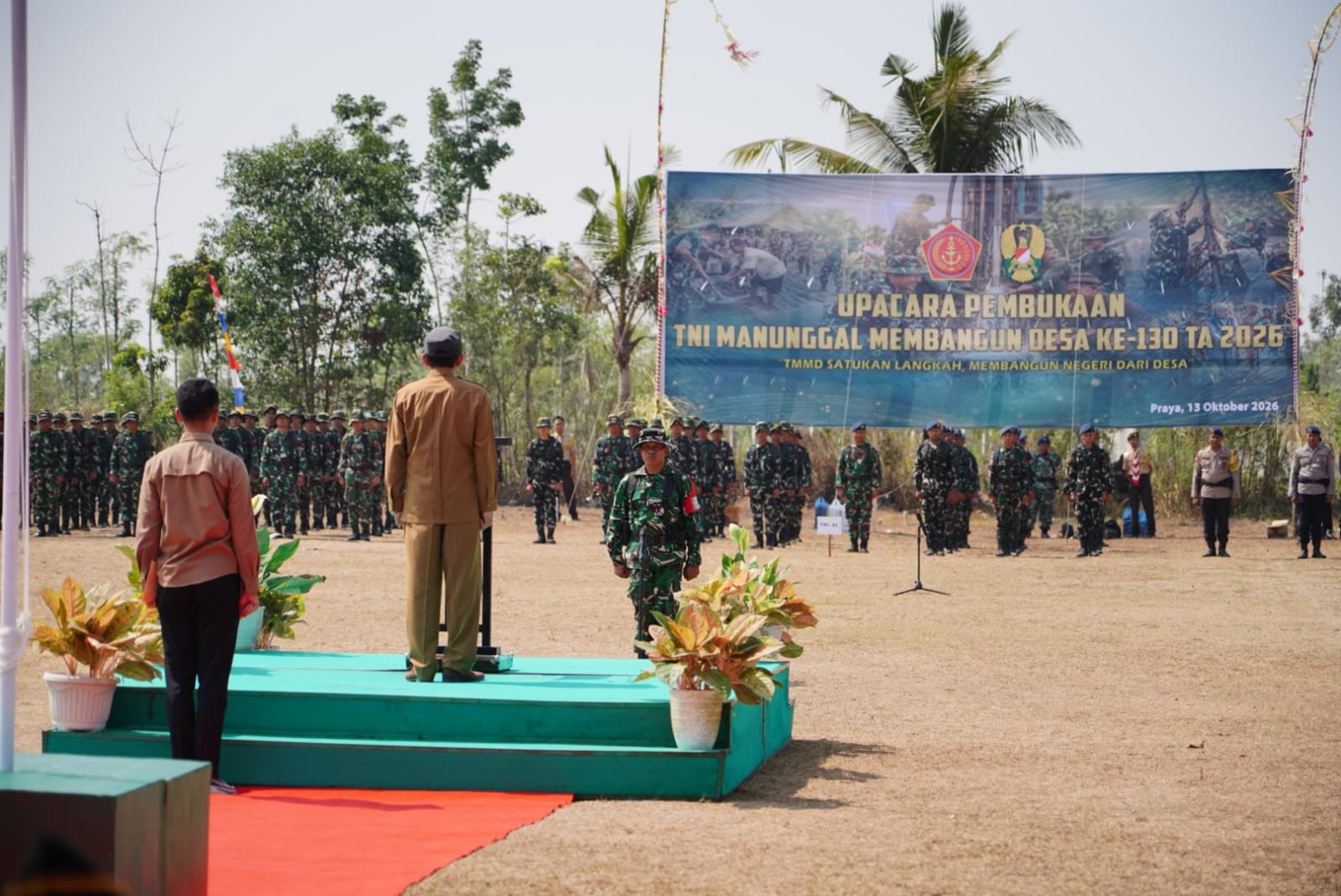Bupati Lombok Tengah Pimpin Pembukaan TMMD ke-130, Warga Satu Visi Membangun Desa