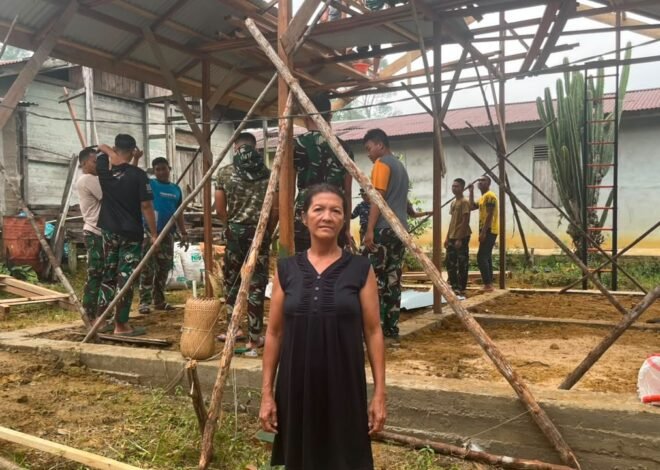RMH Bu Suhanim Diperbaharui Berkat Program Gotong Royong TMMD Kodim 1210