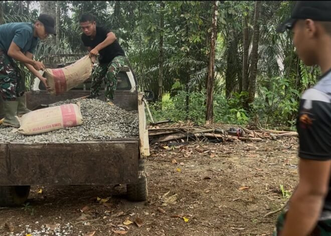 Koordinasi Tim Satgas TMMD Kodim 1210/Landak Pastikan Proyek Pembangunan Berjalan
