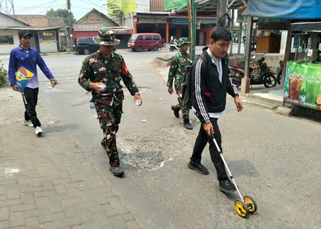 Sinergi TNI dan Bina Marga Lakukan Pengukuran Jalan TMMD di Sumur Bandung