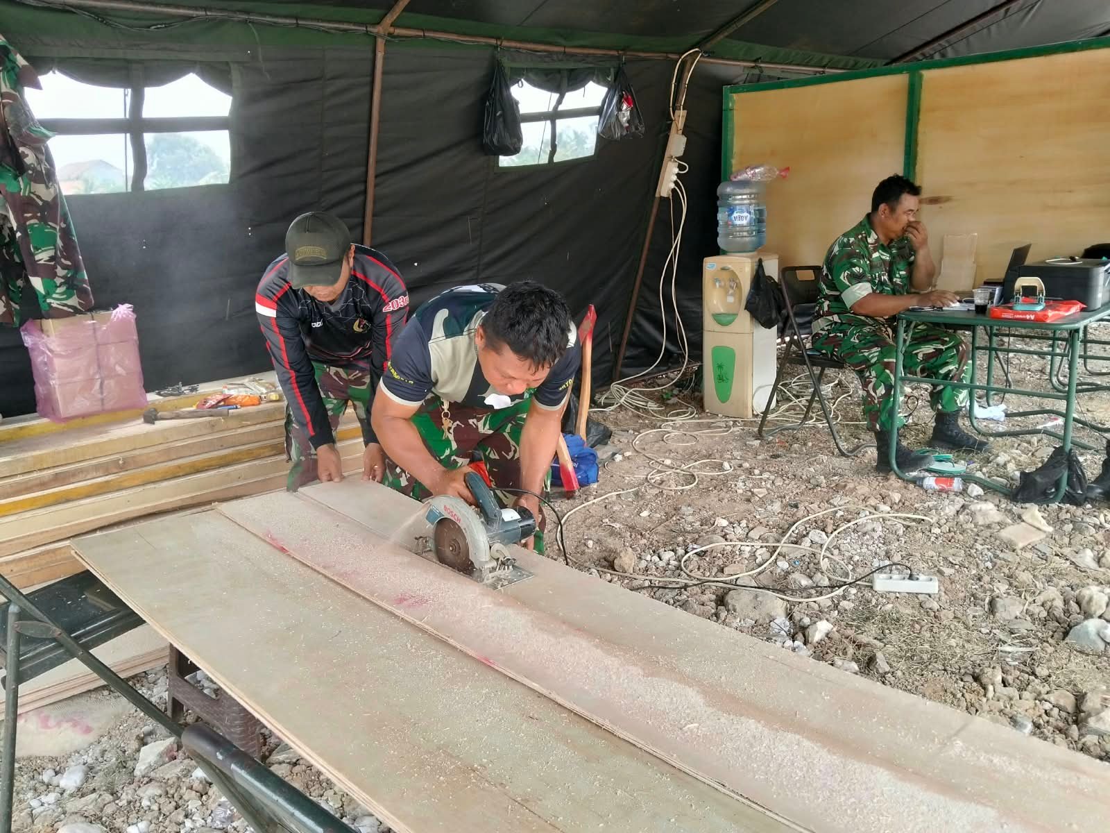 Satgas TMMD Kodim 0510/Tigaraksa Lengkapi Persiapan Material Pembangunan di Desa