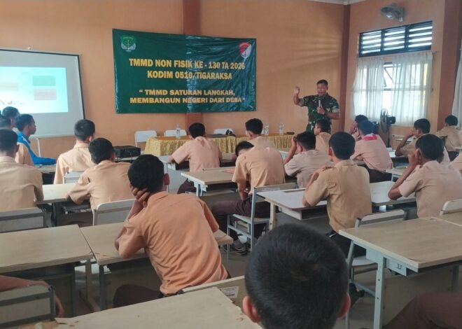 Program TMMD ke-130: Siswa SMKN 11 Tangerang Perkuat Wawasan Kebangsaan