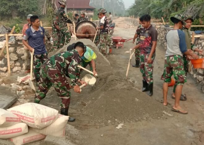 Masyarakat Parumpanai Bersinergi dengan TNI Perdengarkan Kerja Keras Pembangunan Jalan