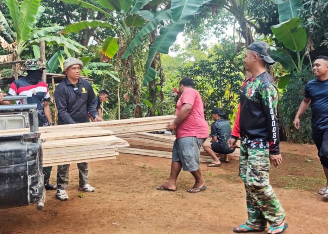 Semangat gotong royong warga dan satgas TMMD atasi medan berbatu di Ambon