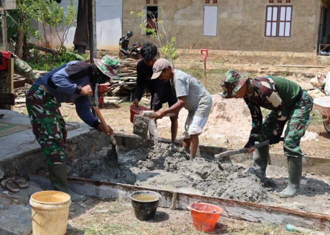 Semangat Bersama Warga dan TNI dalam Proyek Fondasi Rumah Pak Sajimin
