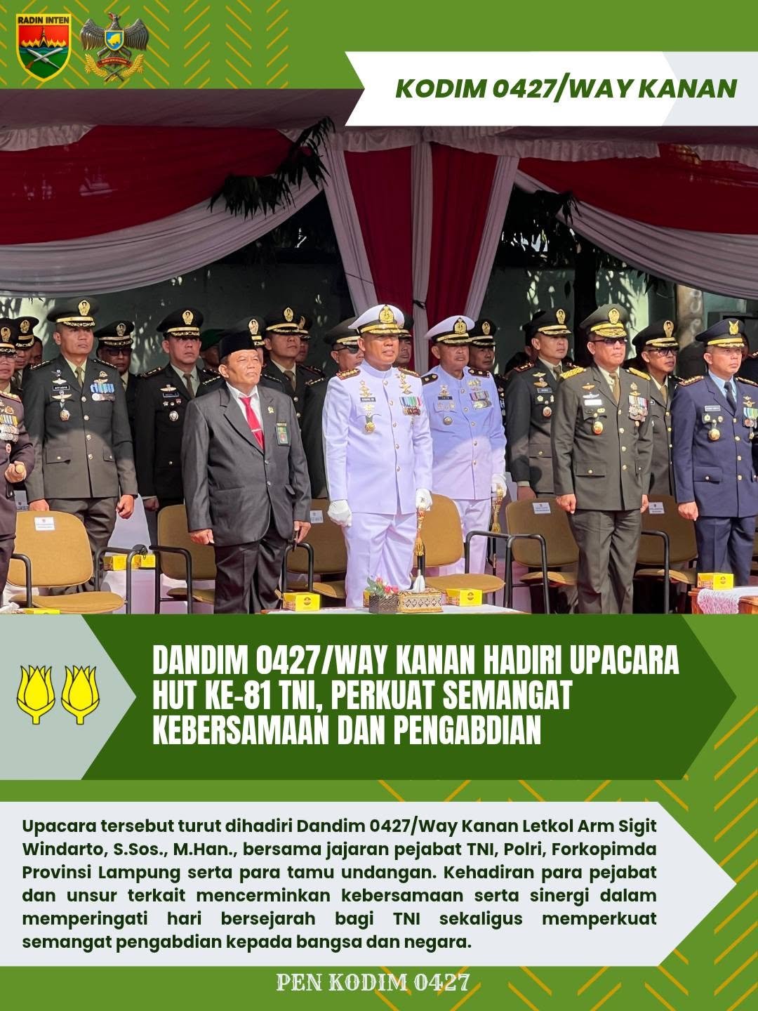 Memperkuat Ikatan TNI dan Masyarakat di Peringatan 81 Tahun TNI