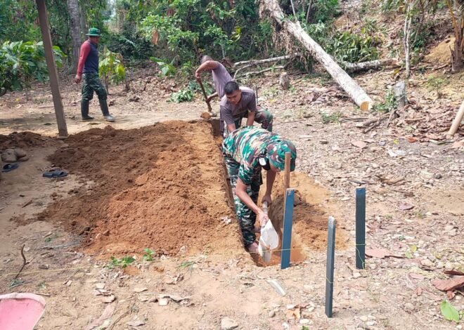 Satgas TMMD ke-130 Awali Rehabilitasi RTLH dengan Penggalian Pondasi di Poso