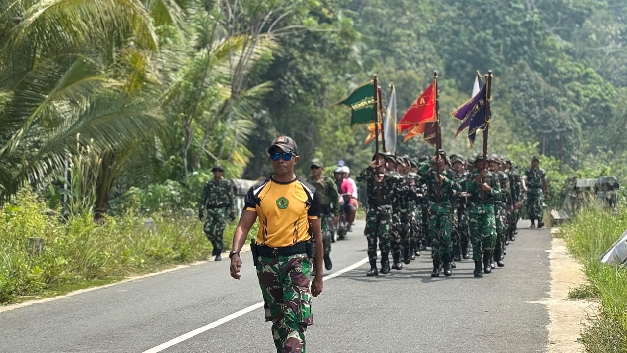 Upacara Selamat Datang Anggota Baru di Yonif TP 859/RBK Perkuat Rasa Kebersamaan