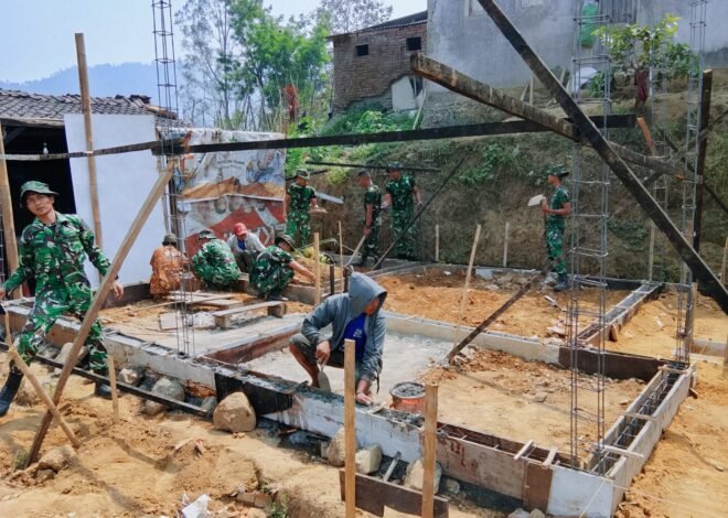 Pembangunan Pondasi Rumah Bapak Nanang di Malang Dapat Dukungan Optimal Satgas TMMD