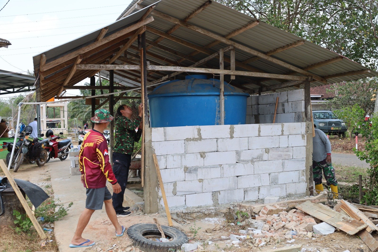 Kemajuan Pembangunan Tempat Wudhu Mushola Istiqomah Dapat Sambutan Positif Masyarakat