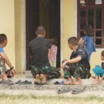 Keceriaan Anak Kandang Limun Tunjukkan Hubungan Erat dengan Satgas TMMD