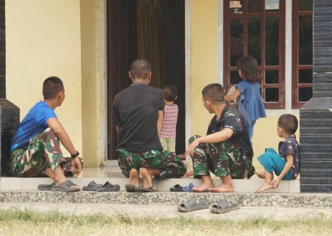 Keceriaan Anak Kandang Limun Tunjukkan Hubungan Erat dengan Satgas TMMD